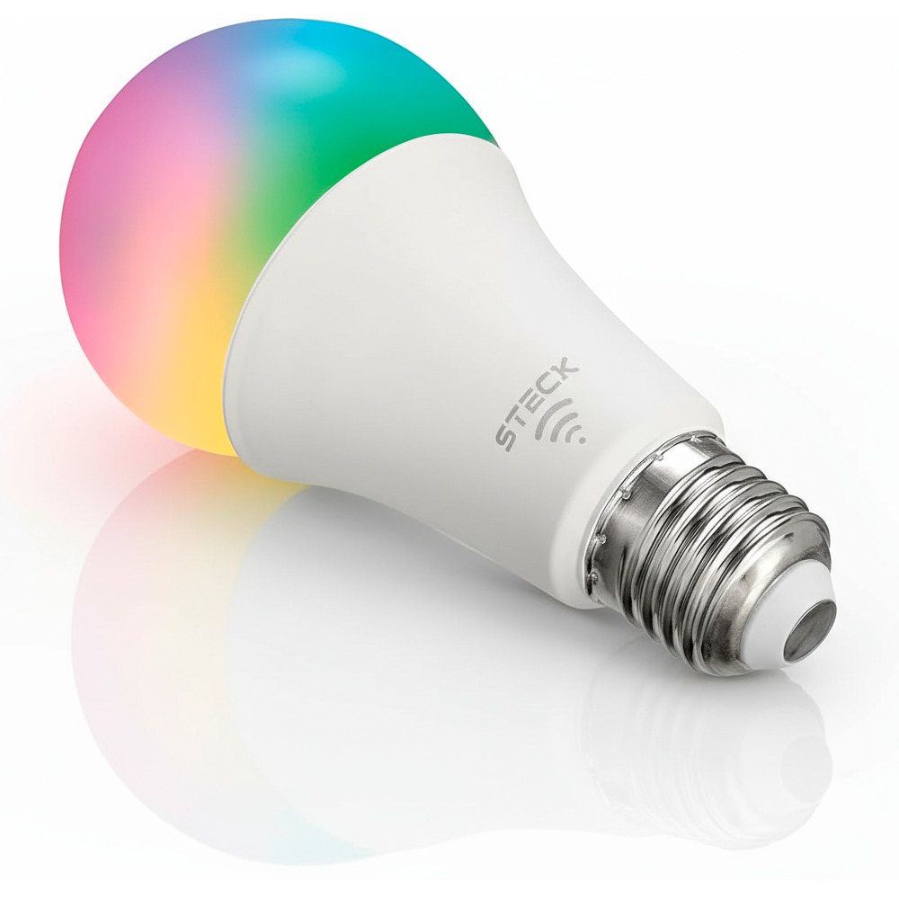 Lâmpada RGB+ 12W WI-FI Ble Steck Ambiente Conectado