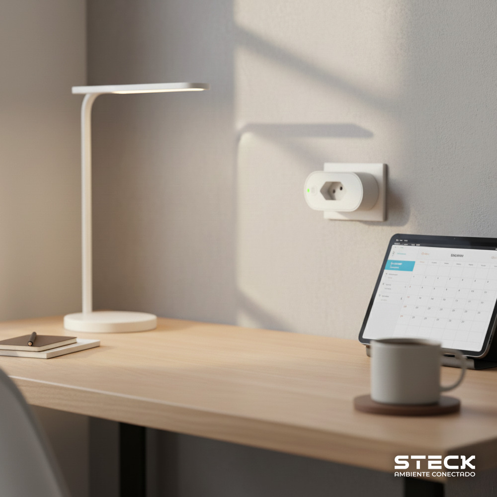 Plugue Inteligente 2P+T 10A WI-FI Steck Ambiente Conectado