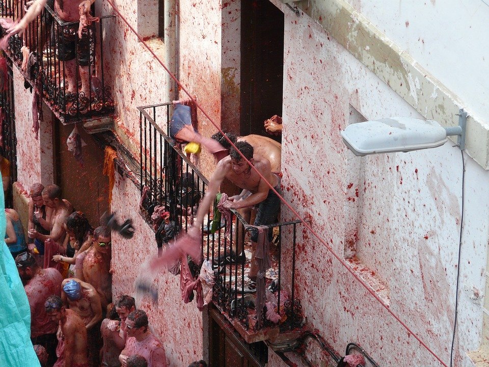 la tomatina in bunol spanje