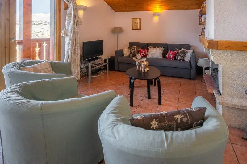 La vue du Roi - Detached chalet (6p). 3 bedrooms and 2 bathrooms. In the centre of Vallandry, with a beautiful view