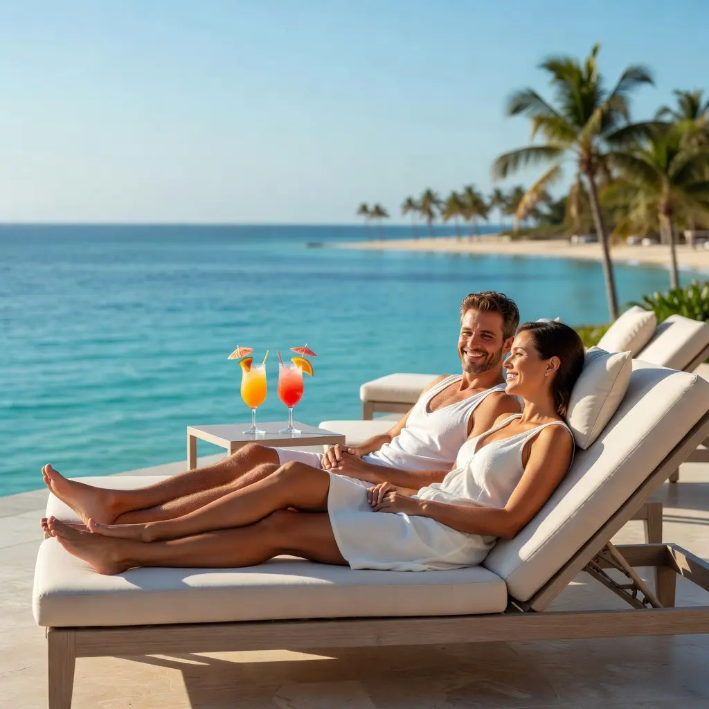 koppel dat geniet tijdens een adults only vakantie
