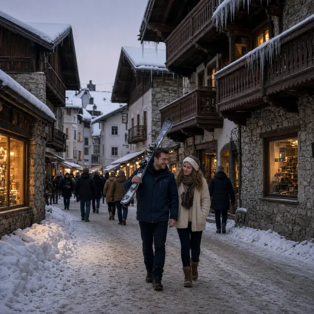 Skiërs dalen af op een zonnige piste bij Westendorf met de bergen van de Kitzbüheler Alpen op de achtergrond
