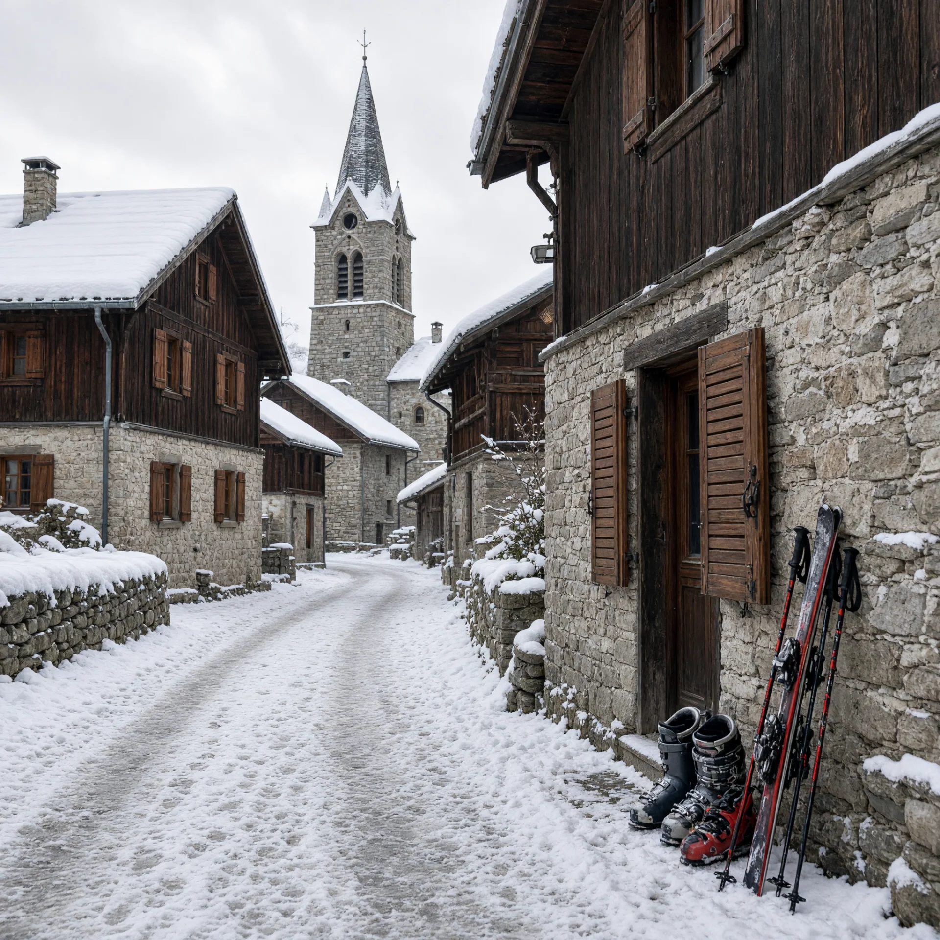 Het dorp in de Haute-Savoie