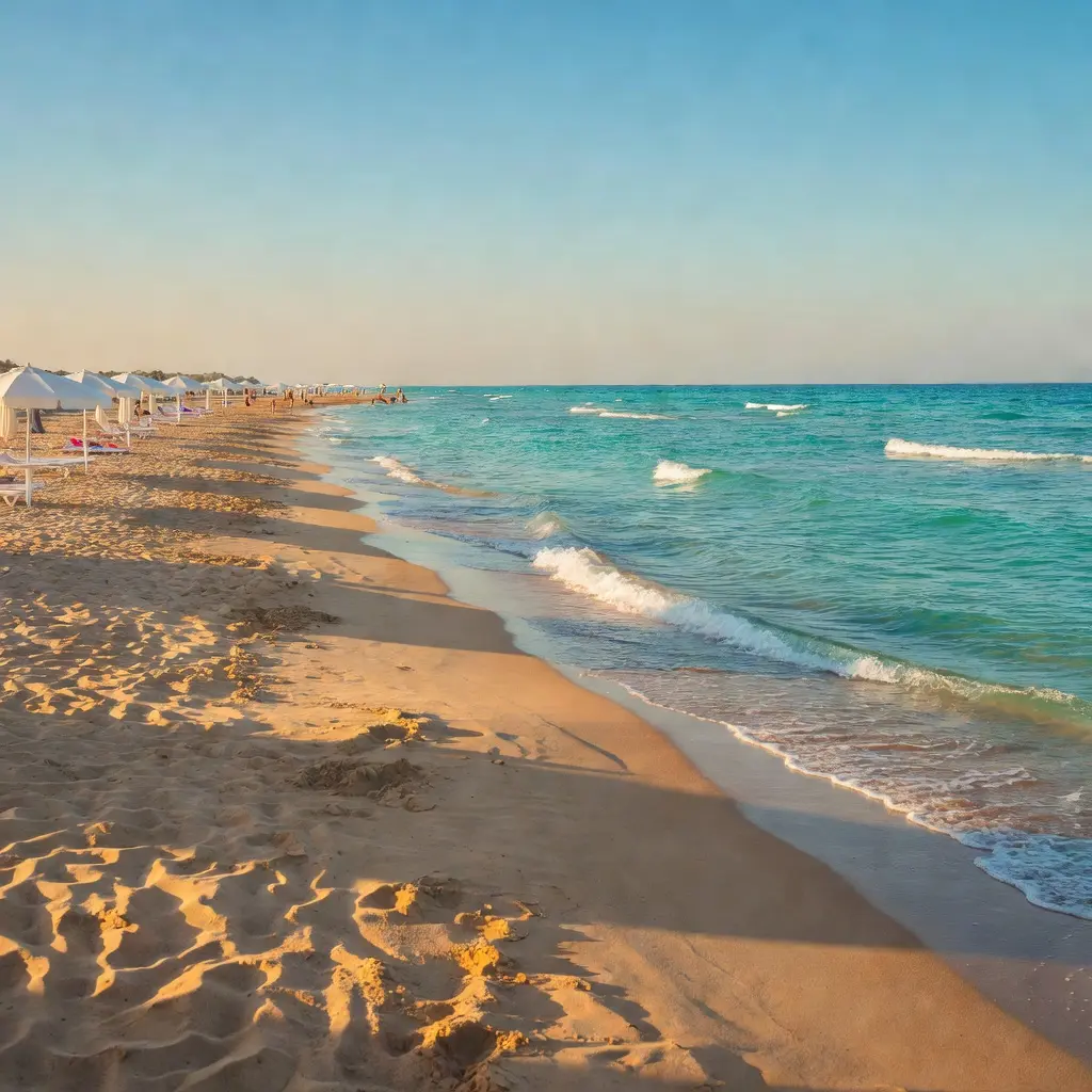 Azuurblauwe zee en gouden stranden aan de Costa del Sol in Spanje