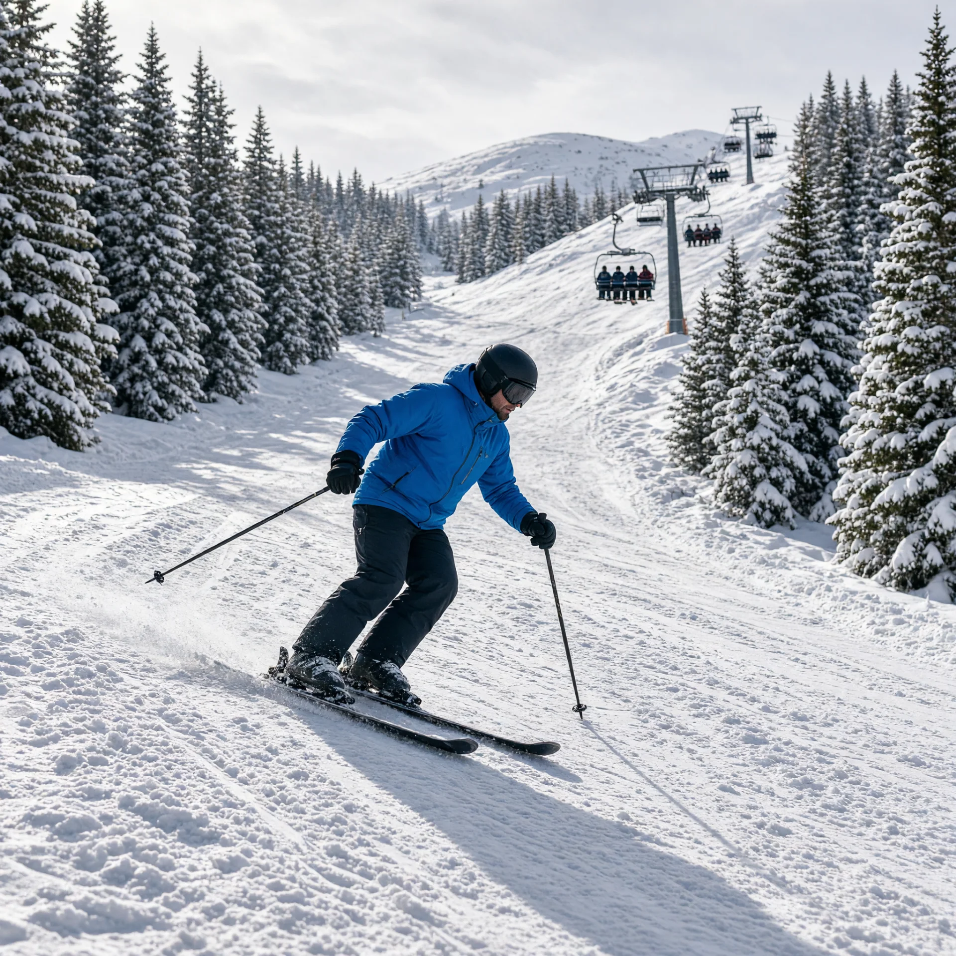Skidorp Flachau in de winter