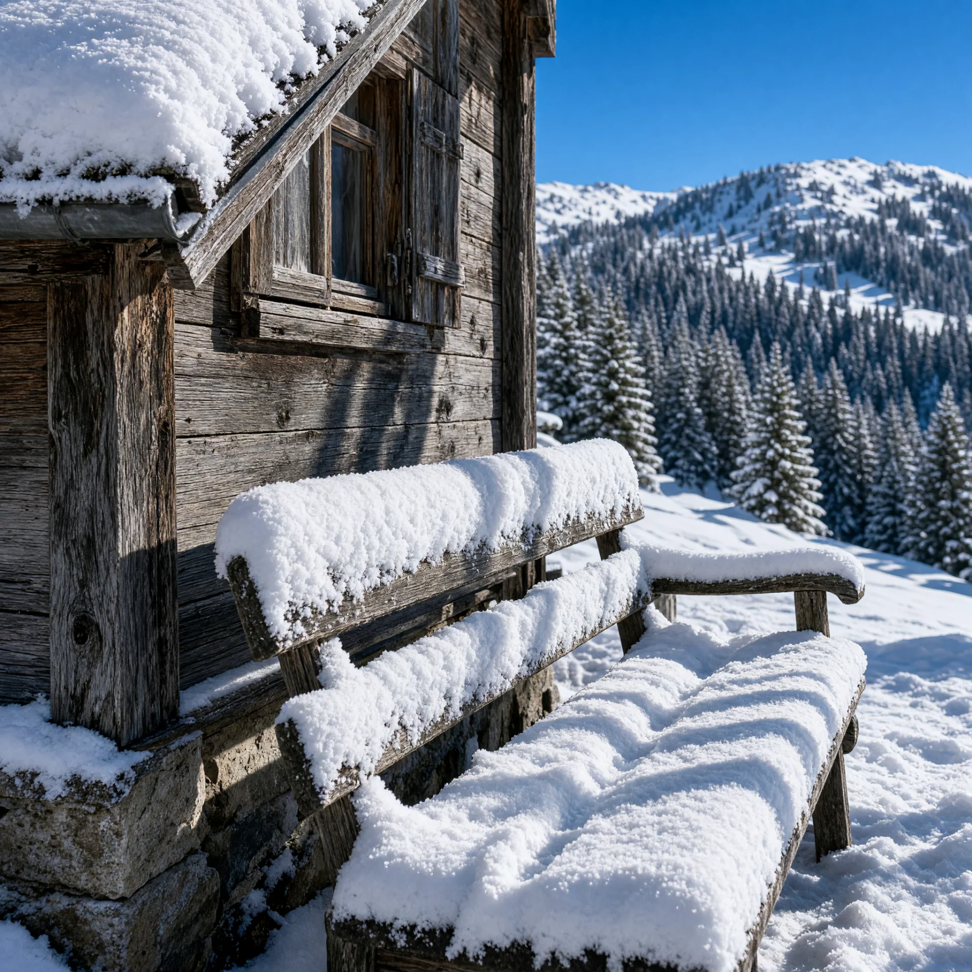 Tirools skidorpje met veel sneeuw