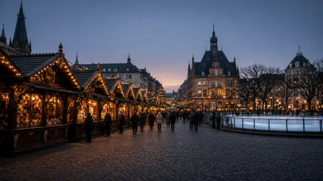 Kerstmarkt in de oude stad van Düsseldorf