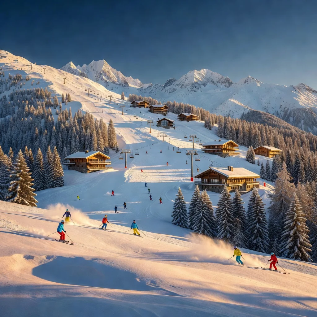 Besneeuwde bergtoppen in de Franse Savoie