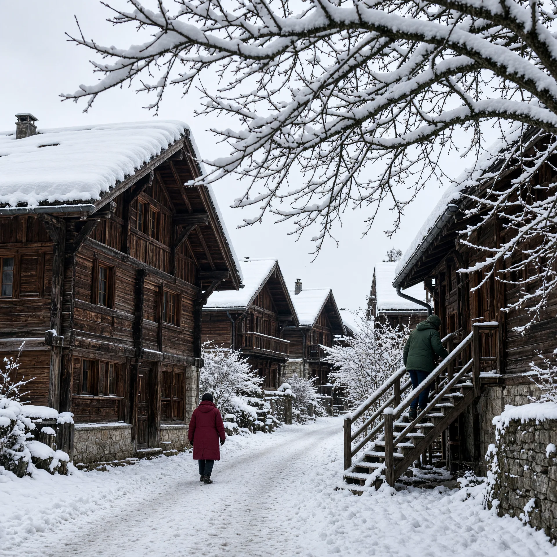 Notre-Dame-de-Bellecombe in de sneeuw