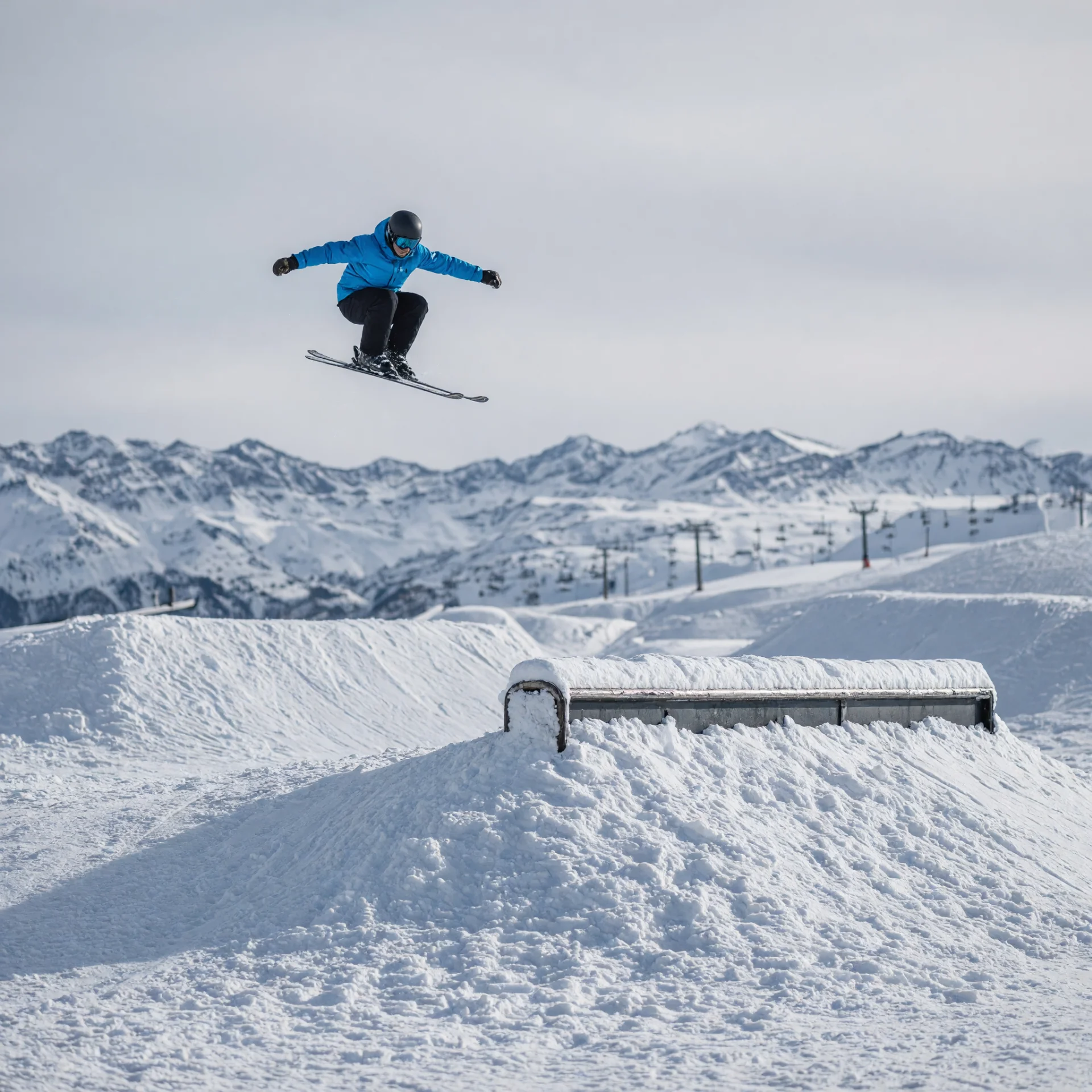 Mottolino snowpark en pistes