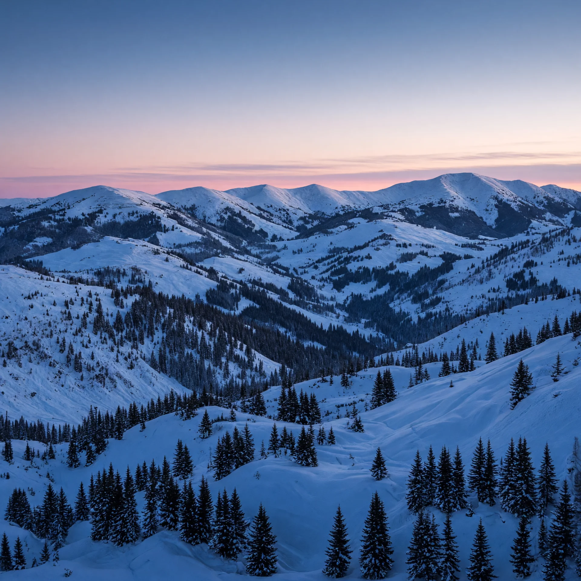 Panorama van het skigebied