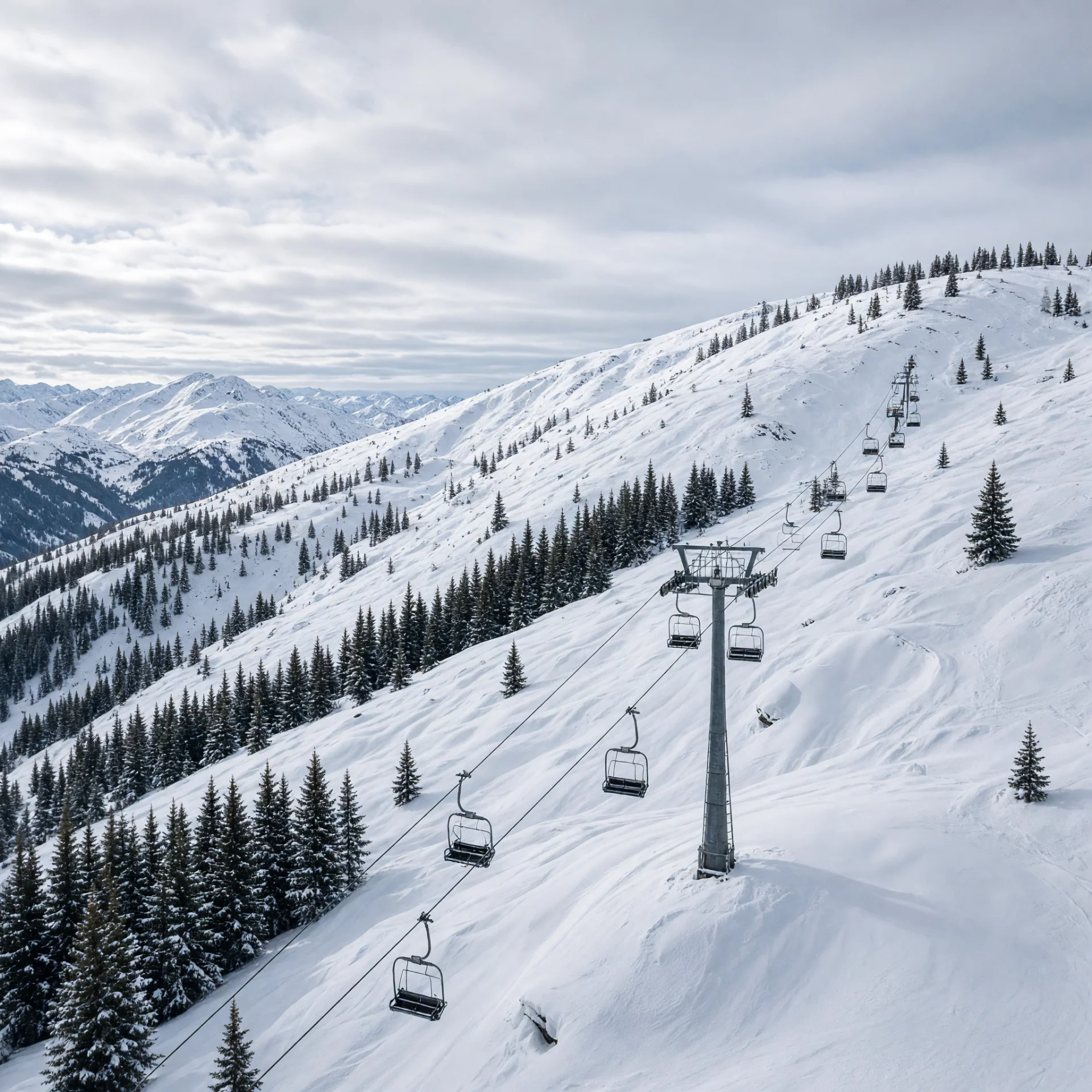 Skiliften op de Planai