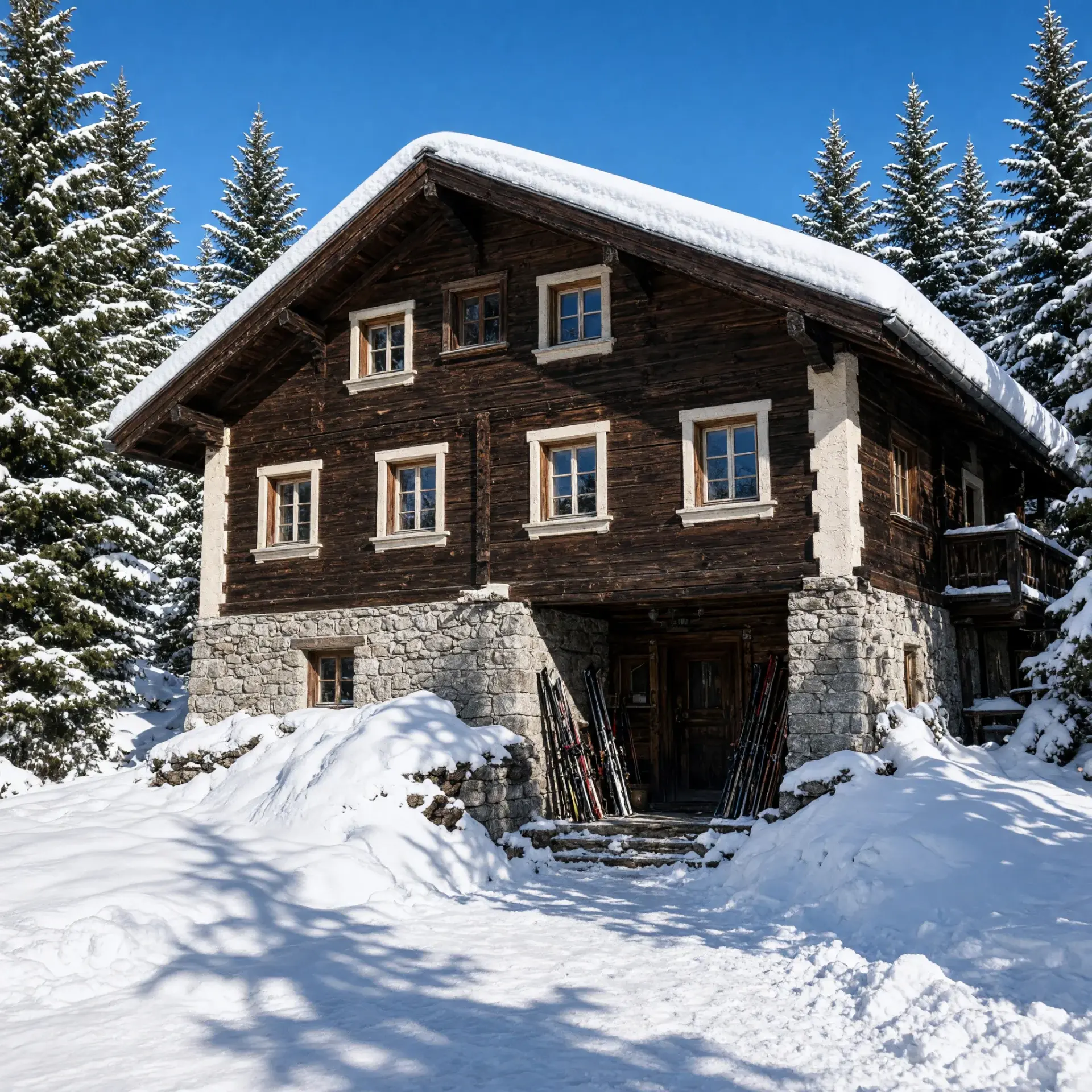 Lech am Arlberg met zijn alpine chalets