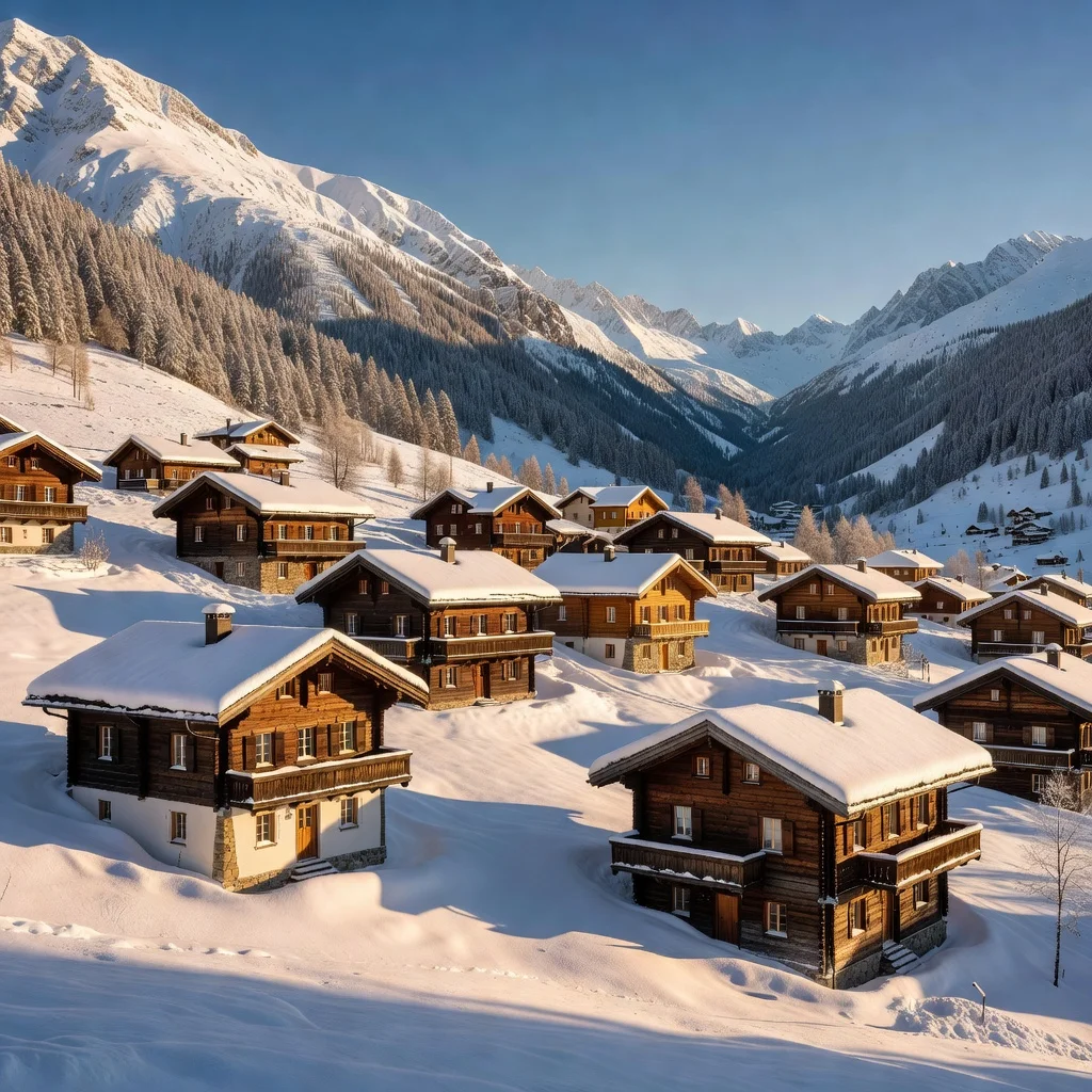 Lech am Arlberg met zijn alpine chalets