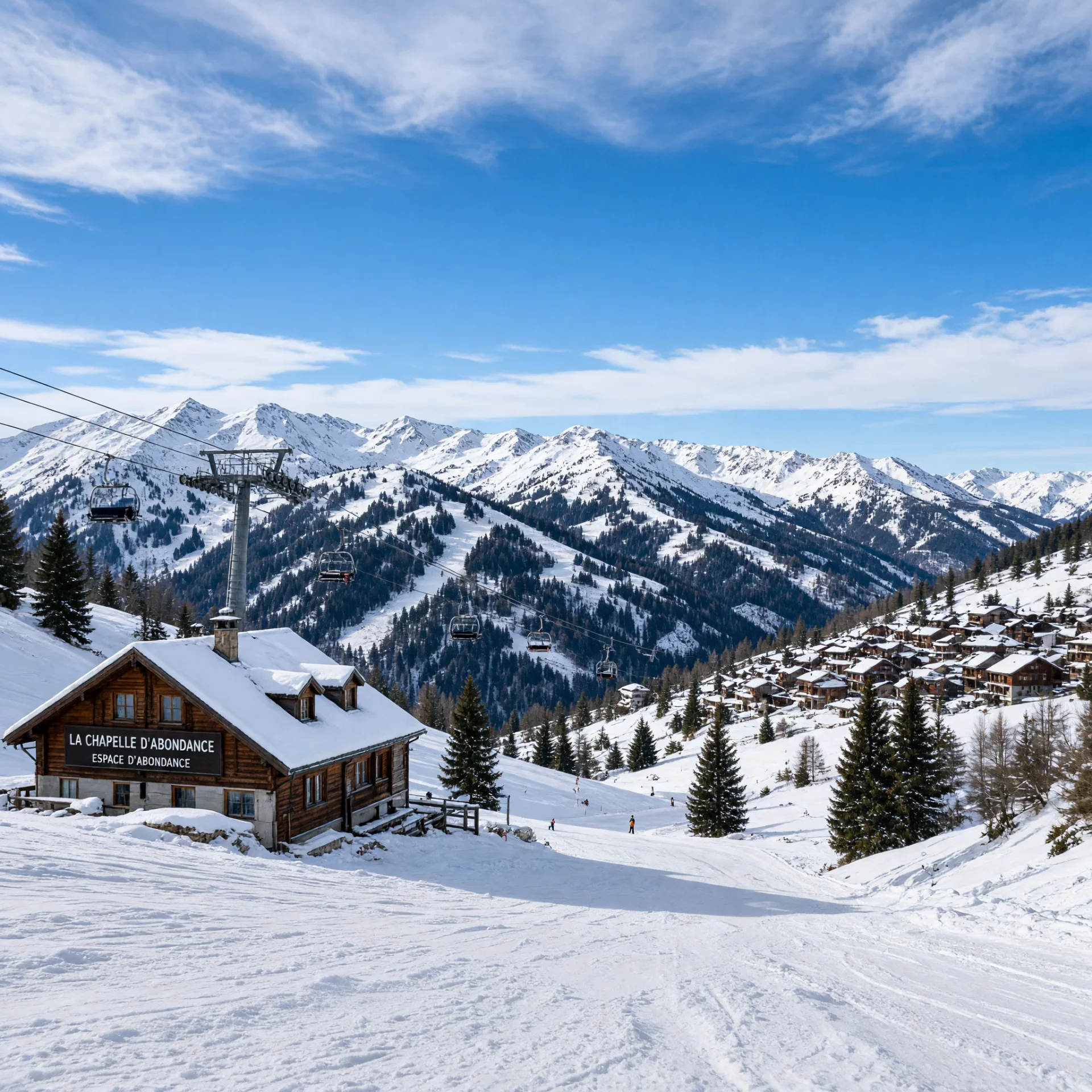 la chapelle d'abondace Het dorp in de Haute-Savoie