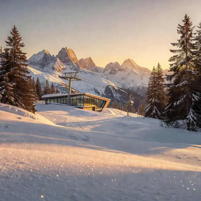 Skiërs op de besneeuwde hellingen van de Rettenbachgletsjer met panoramisch uitzicht over de Oostenrijkse Alpen
