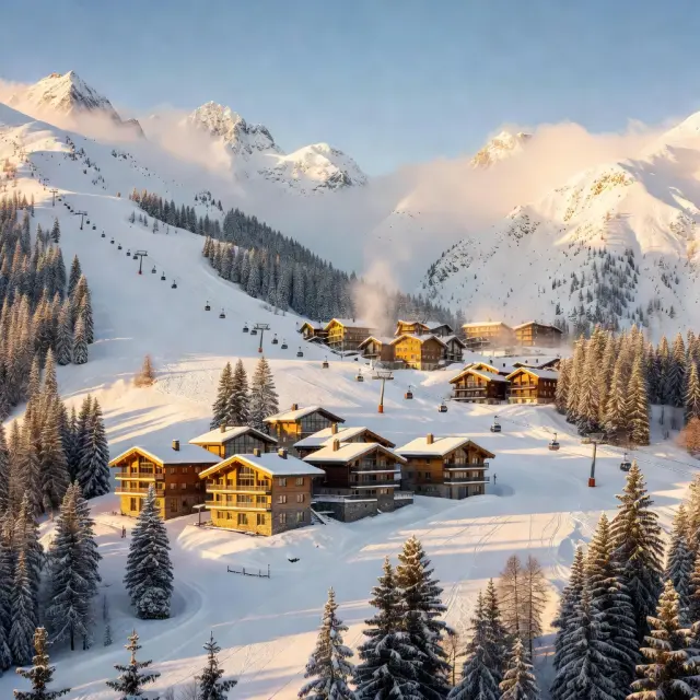 Tignes skigebied hooggelegen op 2100 meter met moderne appartementen en chalets direct aan de piste in de Franse Alpen