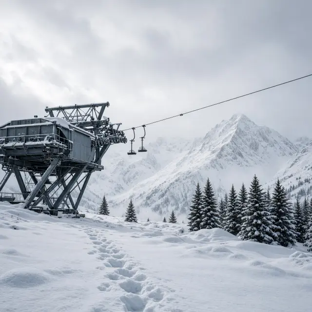 Panoramisch uitzicht over het uitgestrekte Espace Haute Maurienne Vanoise skigebied met zes verbonden wintersportdorpen in de Franse Alpen