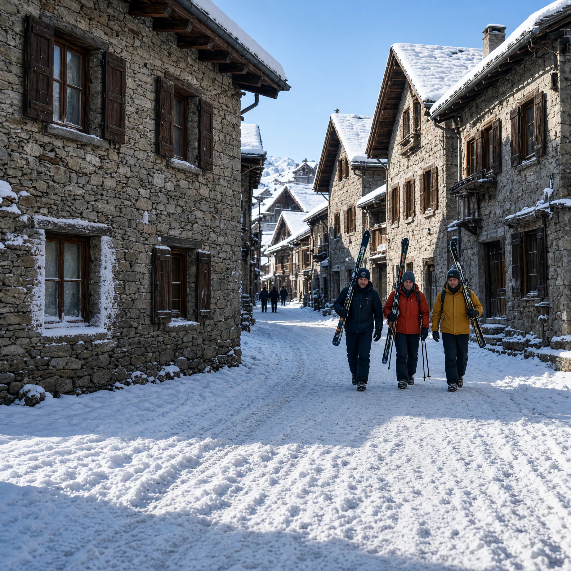 Het dorpscentrum van Valloire