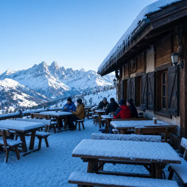 Tiroler skidorp met kerktoren en besneeuwde bergen bij Westendorf, Brixen im Thale en Ellmau