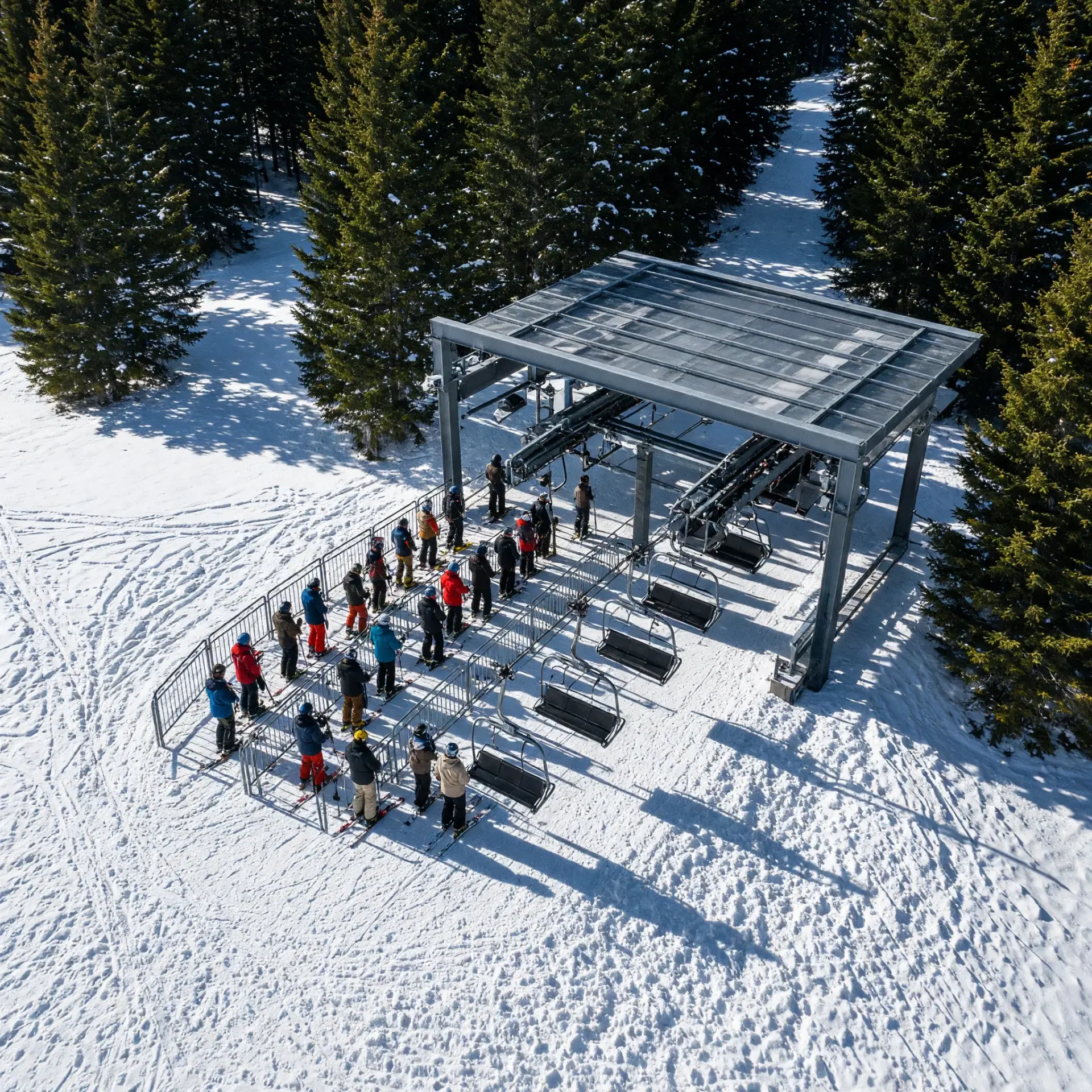 Zillertal Arena met uitgestrekte pistes