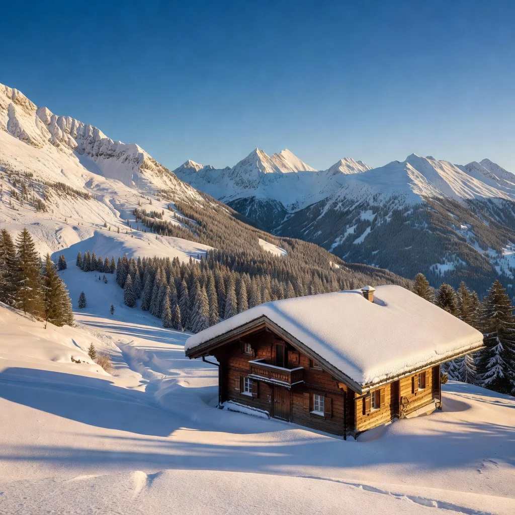 Familievriendelijk wintersportdorp Gerlos met uitzicht op besneeuwde bergen