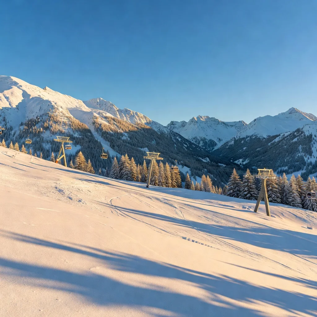 Skipistes en bergpanorama bij Mayrhofen
