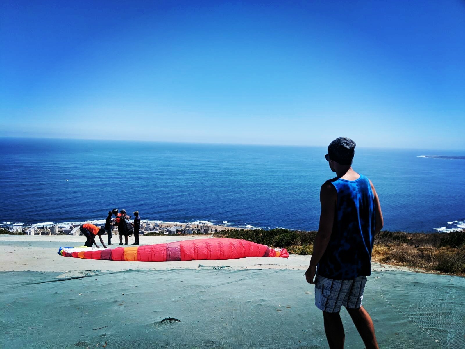 Paragliden vanaf de Tafelberg of Lions Head