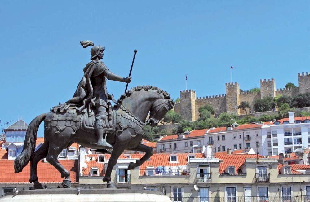 citytrip Lissabon standbeeld ruiter te paard