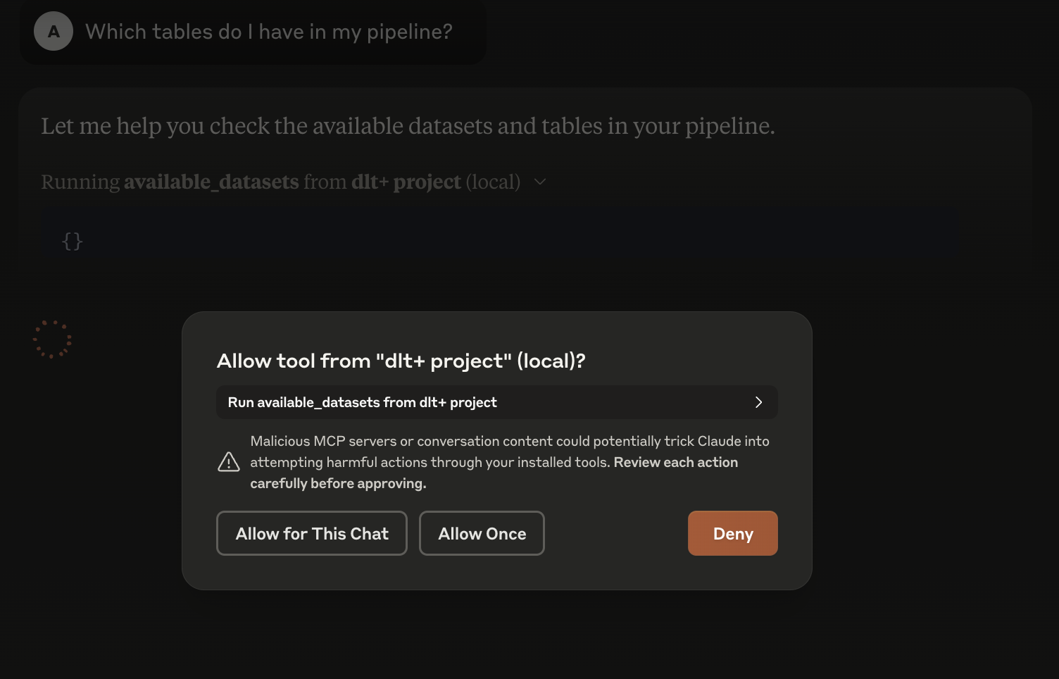 Claude Desktop permission request