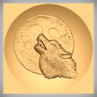 Wolf Head & Moon