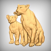 Lioness and Cub