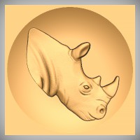 Rhino Bust