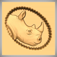 Rhino Bust