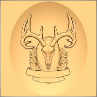 Deer Mount Plaque