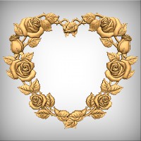 Rose and Heart Border