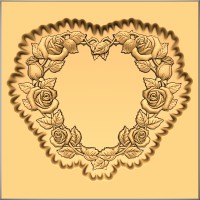 Rose and Heart Border