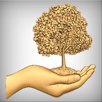 Hand Holding A Tree