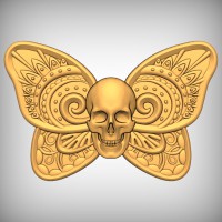 Skull and Butterfly - Stylized