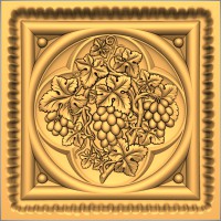 Square Medallion - Grapes