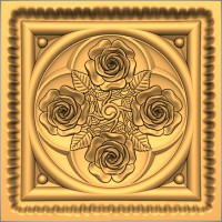 Square Medallion - Rose