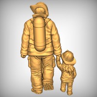 Firefighter and Child No.1