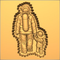 Firefighter and Child No.1