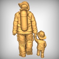 Firefighter and Child No.2