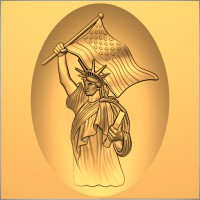 Statue Of Liberty - US Flag