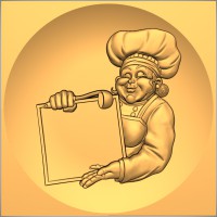 Jolly Lady Chef Sign