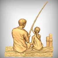 Gone Fishing - Father and Daughter