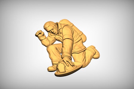 Praying Firefighter