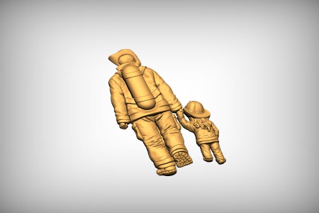 Firefighter and Child No.1