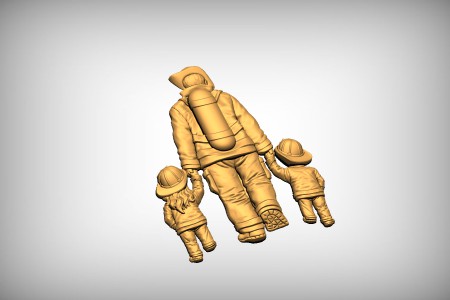 Firefighter and Children